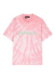 Dsquared2 Kids logo-print tie-dye cotton T-shirt - Rosa