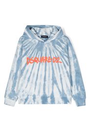 Dsquared2 Kids logo-print cotton hoodie - Blau
