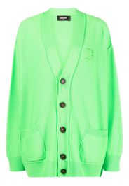 Dsquared2 embroidered-logo virgin wool cardigan - Grün