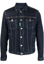 Dsquared2 Jeansjacke mit Slogan-Stickerei - Blau
