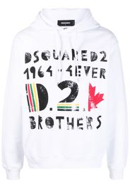 Dsquared2 logo-print cotton hoodie - Weiß