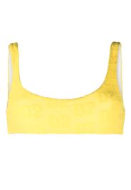 Dsquared2 flocked-logo bikini top - Gelb