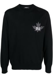 Dsquared2 intarsia-knit logo sweatshirt - Schwarz
