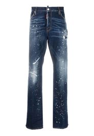 Dsquared2 Twimphony paint-splatter straight-leg jeans - Blau