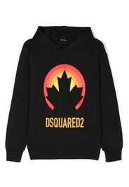 Dsquared2 Kids graphic-print cotton hoodie - Schwarz