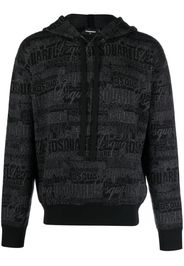 Dsquared2 intarsia-knit drawstring hoodie - Grau