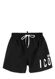 Dsquared2 Badeshorts mit Logo-Print - Schwarz