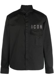 Dsquared2 slogan-embellished long-sleeve shirt - Schwarz