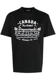 Dsquared2 logo-print cotton T-shirt - Schwarz