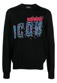 Dsquared2 intarsia-knit logo jumper - Schwarz
