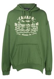 Dsquared2 graphic-print cotton hoodie - Grün