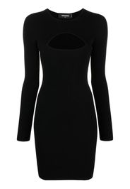 Dsquared2 cut-out detail long-sleeve minidress - Schwarz