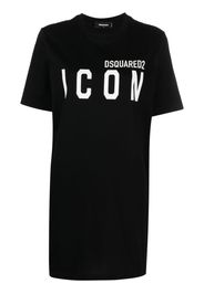 Dsquared2 slogan-print T-shirt dress - Schwarz