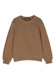 Dsquared2 Kids logo-print cotton sweatshirt - Braun