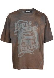 Dsquared2 graphic-print cotton T-shirt - Braun