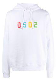 Dsquared2 logo-print cotton hoodie - Weiß