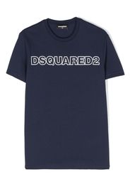 Dsquared2 Kids logo-print cotton T-Shirt - Blau