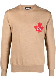 Dsquared2 fine-knit crew-neck jumper - Nude