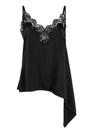 Dsquared2 chantilly-lace asymmetric top - Schwarz