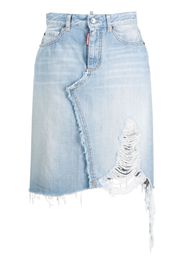 Dsquared2 Jeansrock im Distressed-Look - Blau
