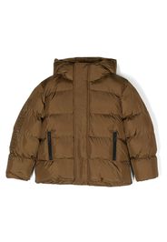 Dsquared2 Kids logo-print padded hooded jacket - Braun