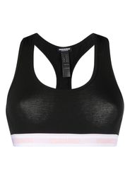 Dsquared2 logo-waistband sports bra - Schwarz