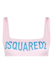 Dsquared2 Technicolor bandeau-style bikini top - Rosa