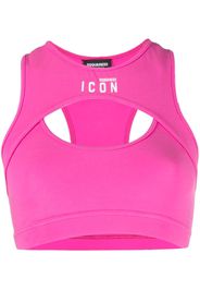 Dsquared2 Icon cut-out sports bra - Rosa