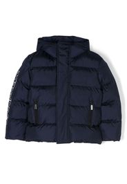 Dsquared2 Kids logo-print padded hooded jacket - Blau