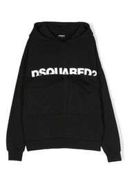 Dsquared2 Kids logo-print cotton hoodie - Schwarz