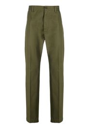 Dsquared2 logo-print cotton straight-leg trousers - Grün