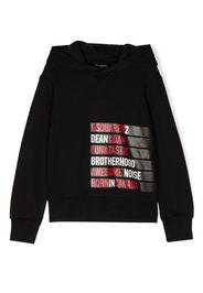Dsquared2 Kids logo-print cotton hoodie - Schwarz