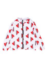 Dsquared2 Kids logo-print hooded jacket - Rot