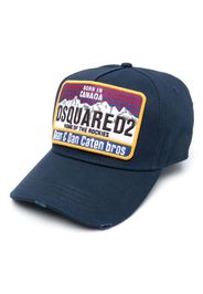 Dsquared2 patch-detail cotton baseball cap - Blau