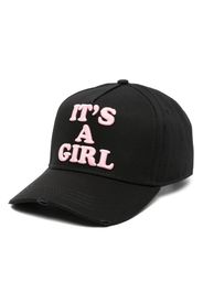 Dsquared2 slogan-embroidered cotton baseball cap - Schwarz
