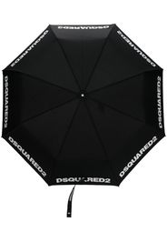 Dsquared2 logo-print compact umbrella - Schwarz