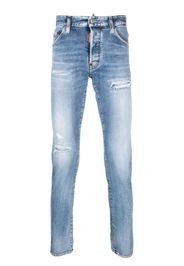 Dsquared2 distressed straight-leg jeans - Blau