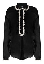 Dsquared2 Bluse mit Sheer-Effekt - Schwarz