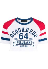 Dsquared2 logo-print crop top - Weiß