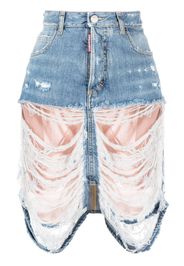 Dsquared2 distressed denim skirt - Blau