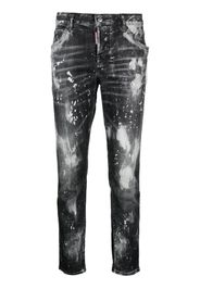 Dsquared2 paint splatter-effect cropped jeans - Schwarz