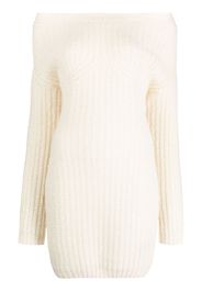 Dsquared2 knitted off-shoulder minidress - Weiß