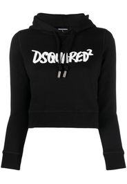 Dsquared2 logo-print long-sleeve hoodie - Schwarz