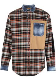 Dsquared2 denim-details check-pattern shirt - Braun