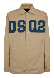 Dsquared2 Hemdjacke mit Logo-Patch - Nude