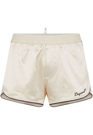 Dsquared2 Sport-Shorts aus Satin mit Logo-Stickerei - Nude
