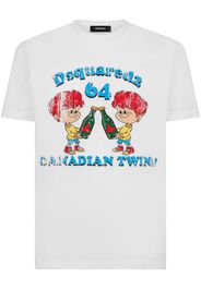 Dsquared2 T-Shirt mit grafischem Print - Weiß