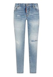 Dsquared2 Tapered-Jeans im Distressed-Look - Blau