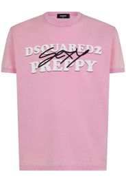 Dsquared2 T-Shirt mit Logo-Print - Rosa