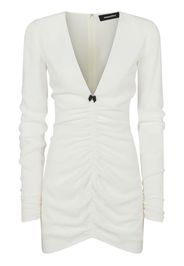 Dsquared2 Minikleid mit V-Ausschnitt - Weiß